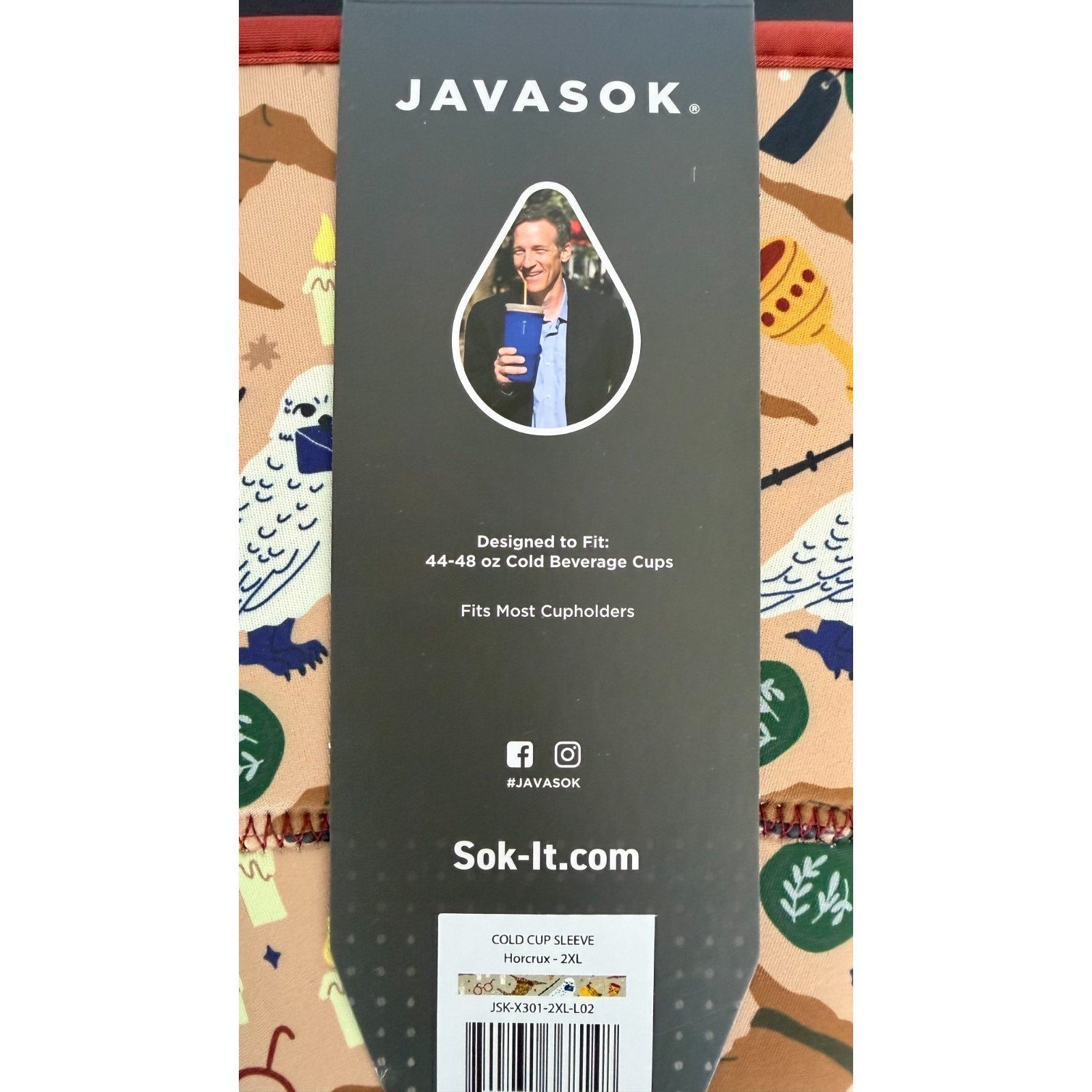 JavaSok "Horcrux" Iced Coffee Sleeve - 2XL 44-48oz NWT