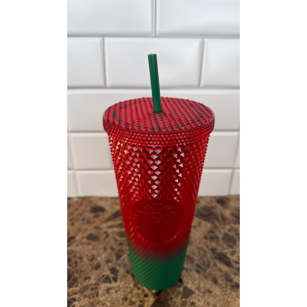 Walt Disney World Mickey Mouse Starbucks Christmas Tumbler with Straw 24oz NEW