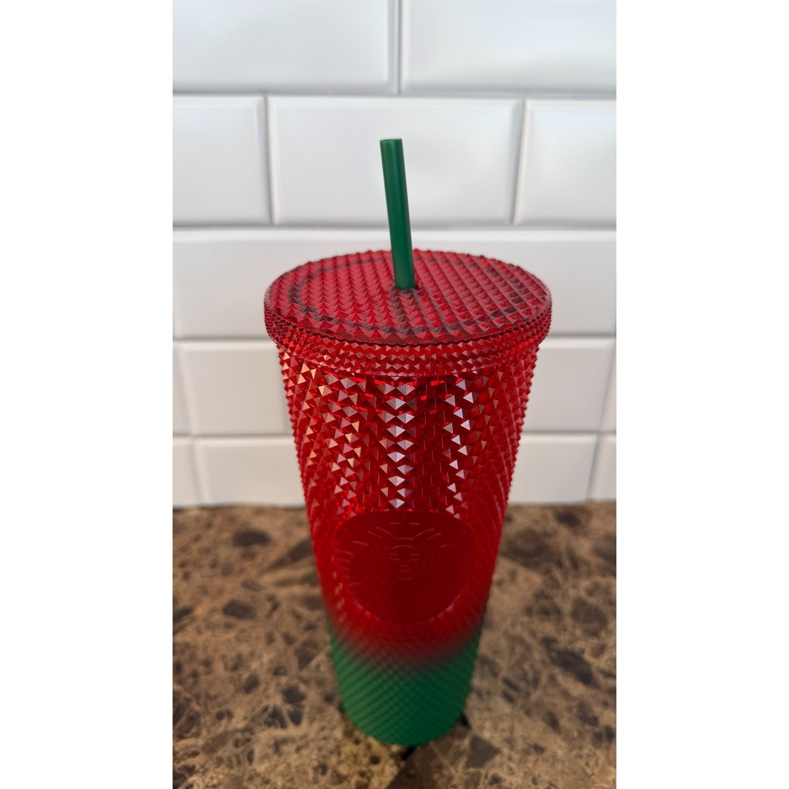 Walt Disney World Mickey Mouse Starbucks Christmas Tumbler with Straw 24oz NEW