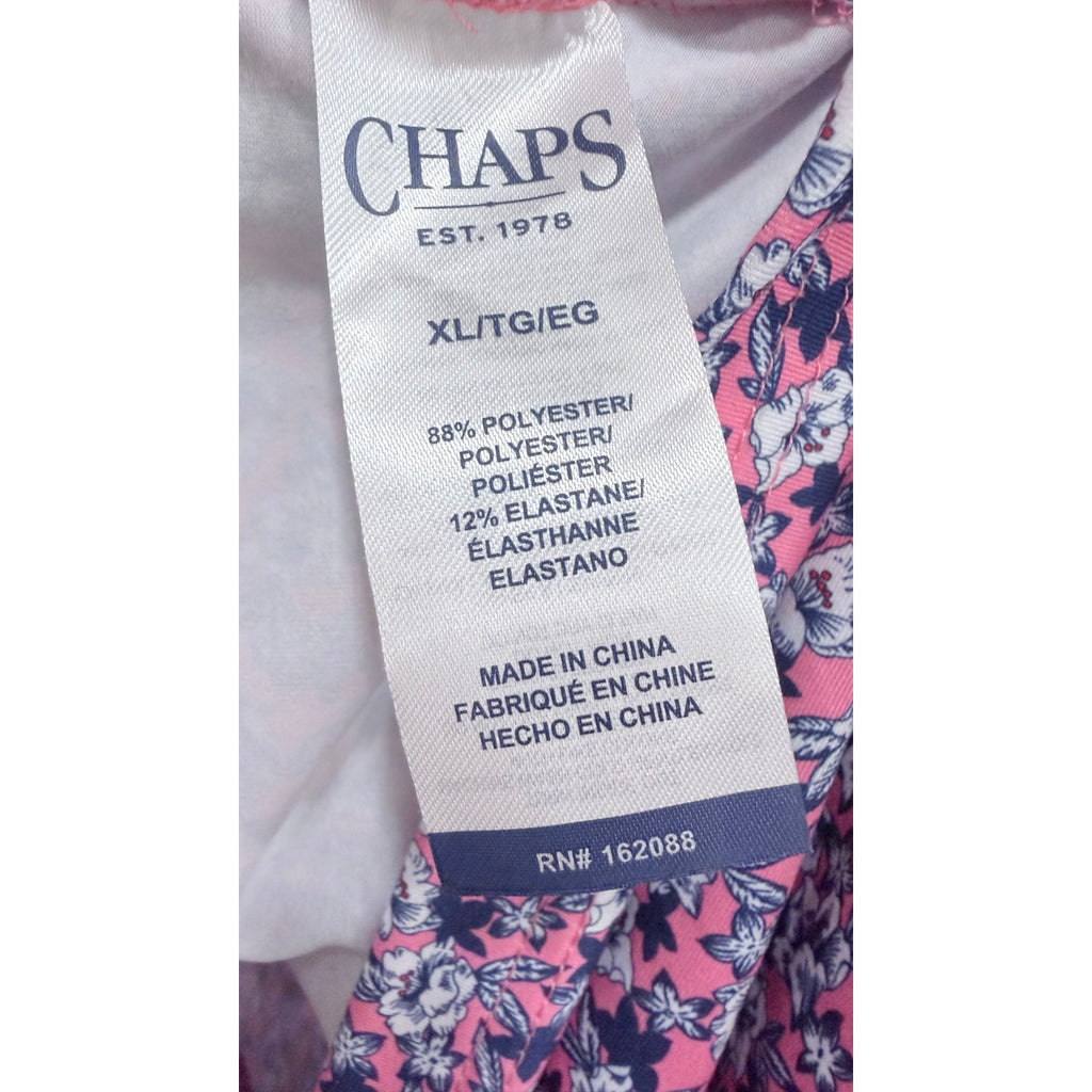 Chaps Men’s Pink Carnation Performance Short Sleeve Polo Shirt - X-Large NWT