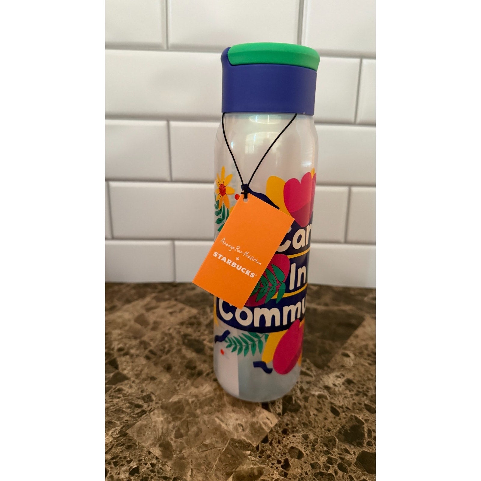 Starbucks 2024 Artist Collaboration Ananya Rao-Middleton Water Bottle - NWT